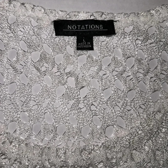 Notations beautiful sheer short sleeve top - Picture 7 of 7